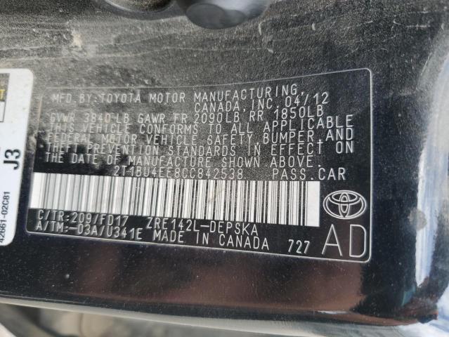 Photo 11 VIN: 2T1BU4EE8CC842538 - TOYOTA COROLLA 