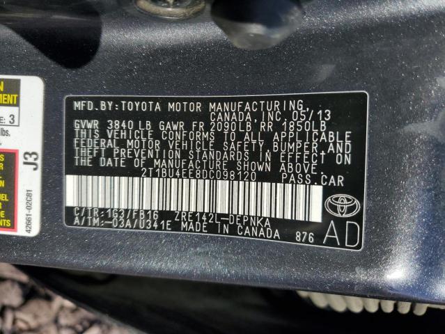 Photo 12 VIN: 2T1BU4EE8DC098120 - TOYOTA COROLLA 