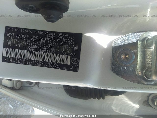 Photo 8 VIN: 2T1BU4EE8DC995356 - TOYOTA COROLLA 