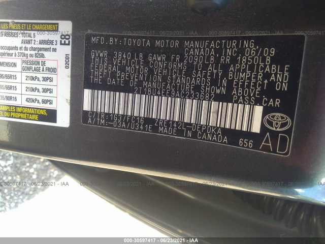 Photo 8 VIN: 2T1BU4EE9AC233682 - TOYOTA COROLLA 