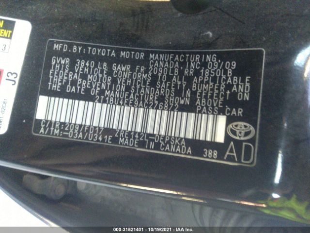 Photo 8 VIN: 2T1BU4EE9AC276872 - TOYOTA COROLLA 