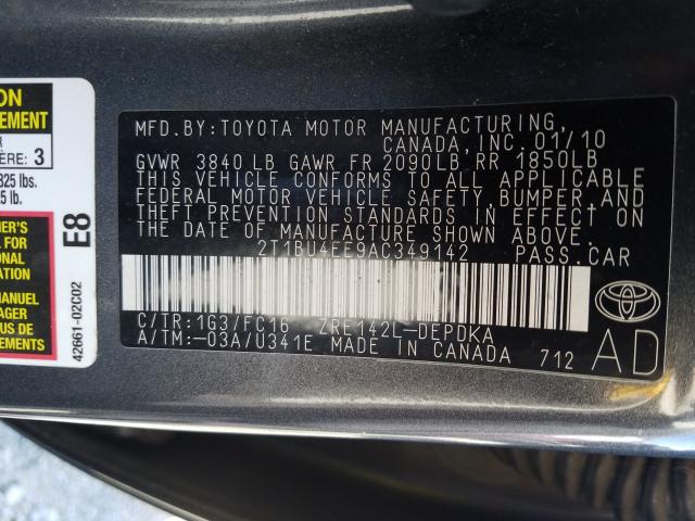 Photo 9 VIN: 2T1BU4EE9AC349142 - TOYOTA COROLLA BA 