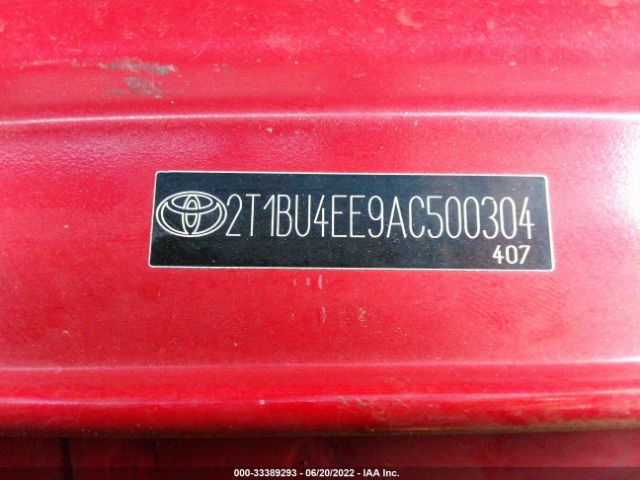 Photo 8 VIN: 2T1BU4EE9AC500304 - TOYOTA COROLLA 