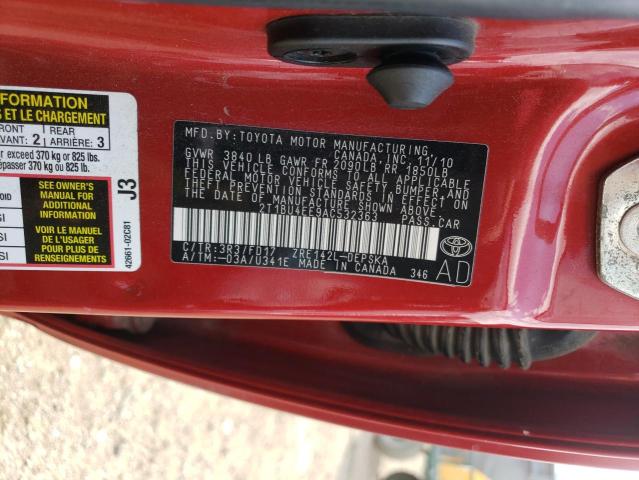 Photo 11 VIN: 2T1BU4EE9AC532363 - TOYOTA COROLLA BA 