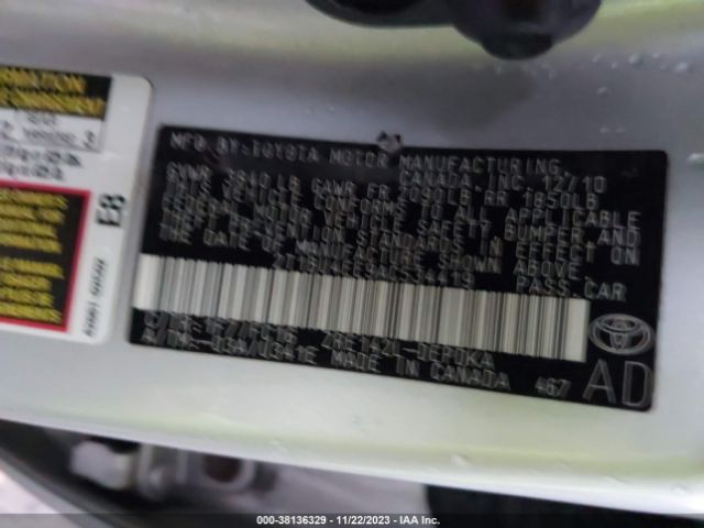 Photo 8 VIN: 2T1BU4EE9AC534419 - TOYOTA COROLLA 