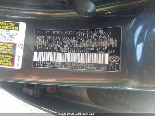 Photo 8 VIN: 2T1BU4EE9BC565901 - TOYOTA COROLLA 