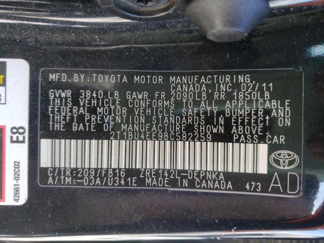 Photo 9 VIN: 2T1BU4EE9BC582259 - TOYOTA COROLLA BA 