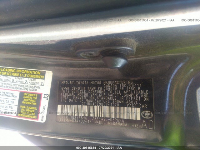 Photo 8 VIN: 2T1BU4EE9BC641178 - TOYOTA COROLLA 