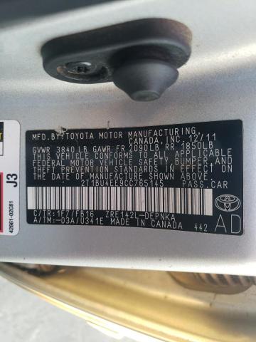 Photo 11 VIN: 2T1BU4EE9CC765145 - TOYOTA COROLLA BA 