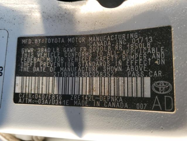 Photo 11 VIN: 2T1BU4EE9DC028352 - TOYOTA COROLLA BA 