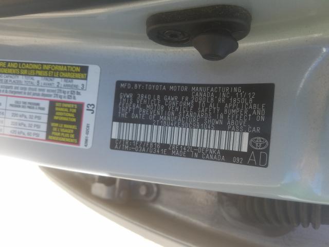 Photo 9 VIN: 2T1BU4EE9DC981045 - TOYOTA COROLLA BA 