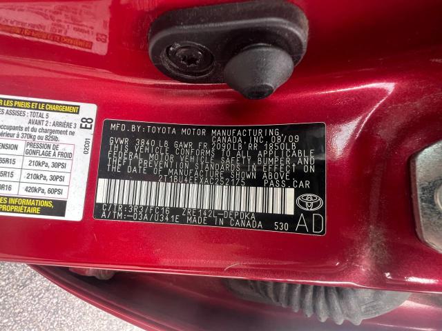 Photo 9 VIN: 2T1BU4EEXAC252175 - TOYOTA COROLLA BA 