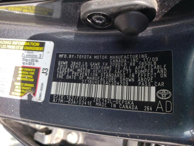 Photo 9 VIN: 2T1BU4EEXAC304209 - TOYOTA COROLLA BA 