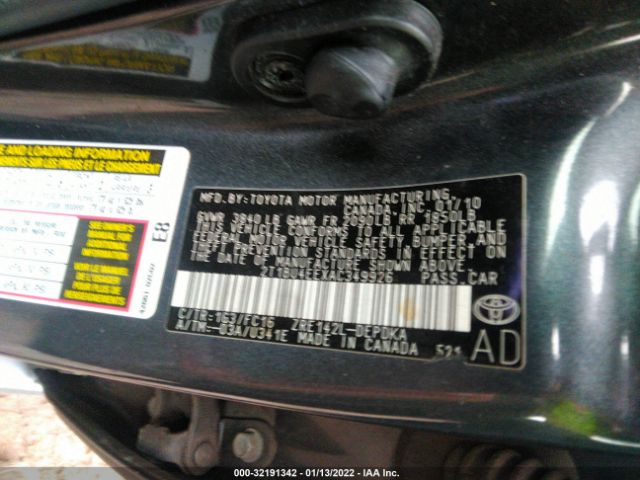 Photo 8 VIN: 2T1BU4EEXAC349926 - TOYOTA COROLLA 