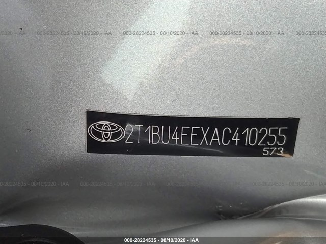 Photo 8 VIN: 2T1BU4EEXAC410255 - TOYOTA COROLLA 