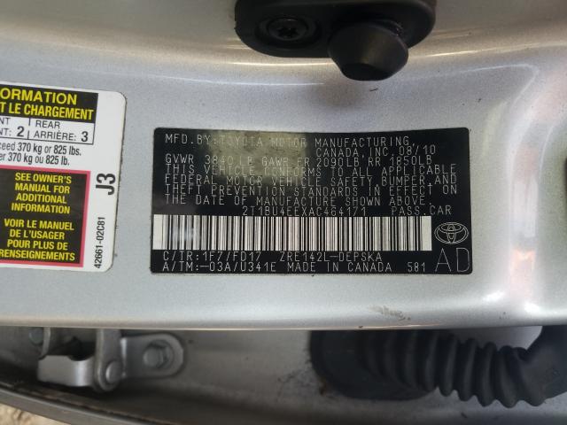 Photo 9 VIN: 2T1BU4EEXAC464171 - TOYOTA COROLLA BA 