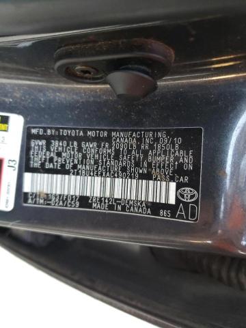 Photo 9 VIN: 2T1BU4EEXAC490219 - TOYOTA COROLLA BA 