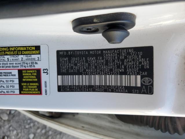 Photo 11 VIN: 2T1BU4EEXBC542353 - TOYOTA COROLLA 