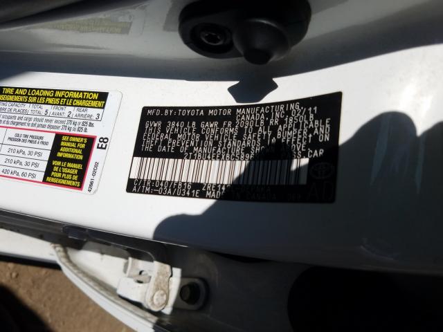 Photo 9 VIN: 2T1BU4EEXBC589690 - TOYOTA COROLLA BA 