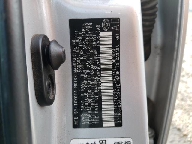 Photo 9 VIN: 2T1BU4EEXBC632117 - TOYOTA COROLLA BA 