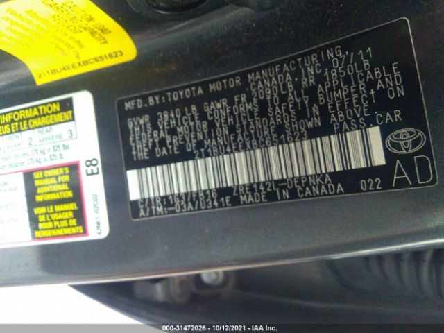 Photo 8 VIN: 2T1BU4EEXBC651623 - TOYOTA COROLLA 