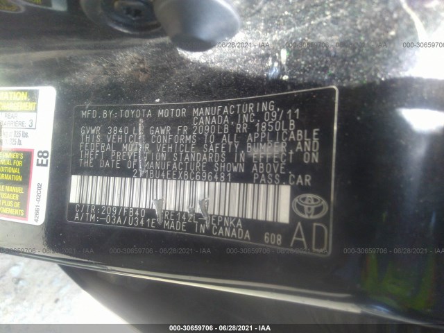 Photo 8 VIN: 2T1BU4EEXBC696481 - TOYOTA COROLLA 