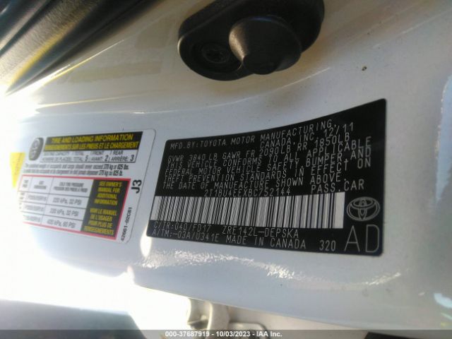 Photo 8 VIN: 2T1BU4EEXBC752144 - TOYOTA COROLLA 