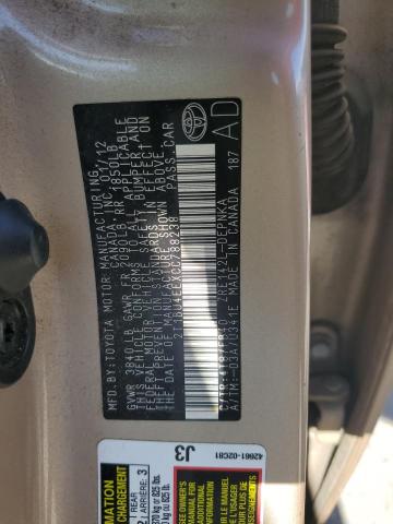 Photo 11 VIN: 2T1BU4EEXCC788238 - TOYOTA COROLLA 