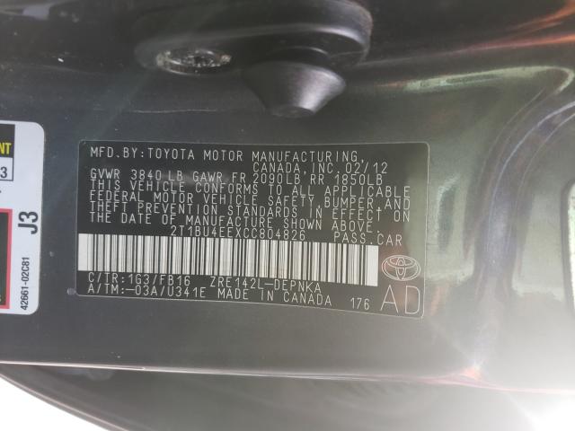 Photo 9 VIN: 2T1BU4EEXCC804826 - TOYOTA COROLLA BA 