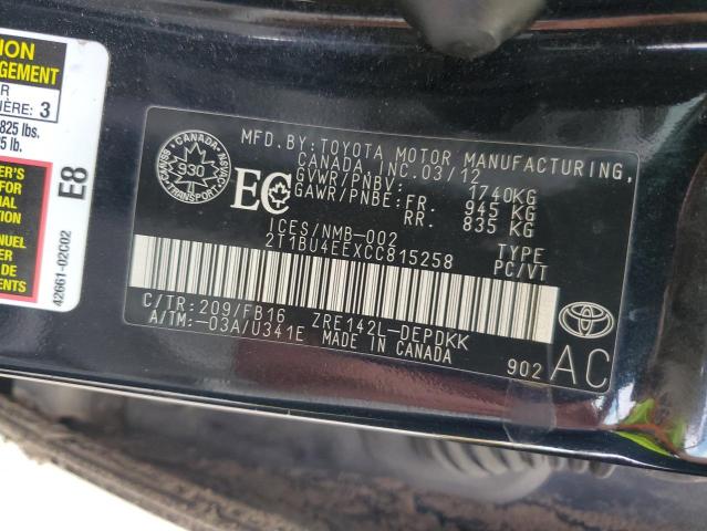 Photo 11 VIN: 2T1BU4EEXCC815258 - TOYOTA COROLLA BA 