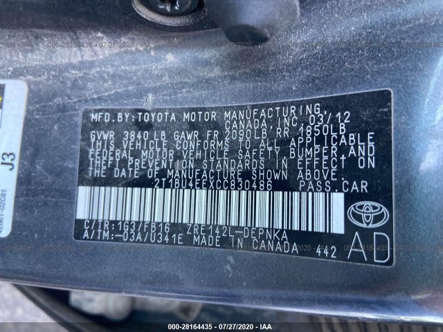 Photo 8 VIN: 2T1BU4EEXCC830486 - TOYOTA COROLLA 