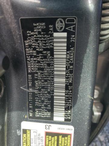 Photo 12 VIN: 2T1BU4EEXCC863827 - TOYOTA COROLLA BA 