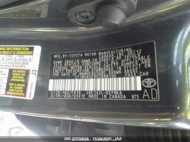 Photo 8 VIN: 2T1BU4EEXCC898190 - TOYOTA COROLLA 