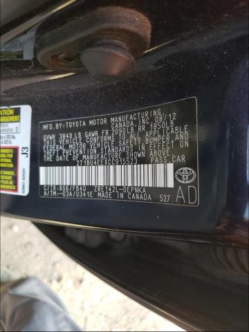 Photo 9 VIN: 2T1BU4EEXCC915523 - TOYOTA COROLLA BA 