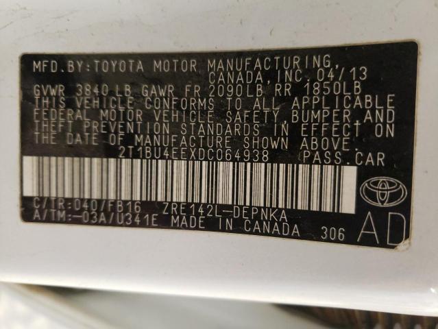 Photo 11 VIN: 2T1BU4EEXDC064938 - TOYOTA COROLLA BA 