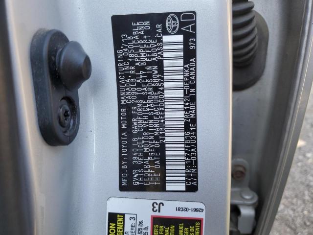 Photo 11 VIN: 2T1BU4EEXDC074577 - TOYOTA COROLLA BA 