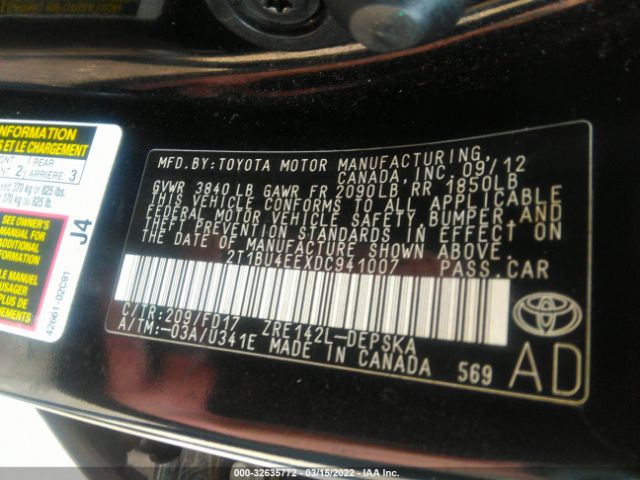 Photo 8 VIN: 2T1BU4EEXDC941007 - TOYOTA COROLLA 