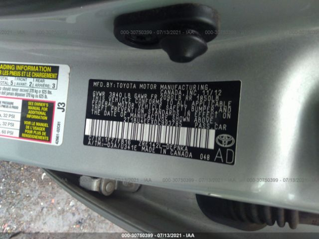 Photo 8 VIN: 2T1BU4EEXDC993785 - TOYOTA COROLLA 