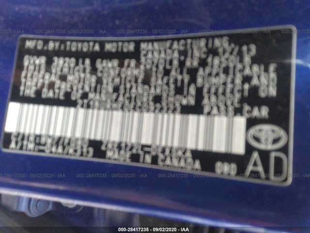 Photo 8 VIN: 2T1BURHE0EC092323 - TOYOTA COROLLA 