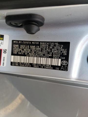 Photo 9 VIN: 2T1BURHE0EC179431 - TOYOTA COROLLA L 