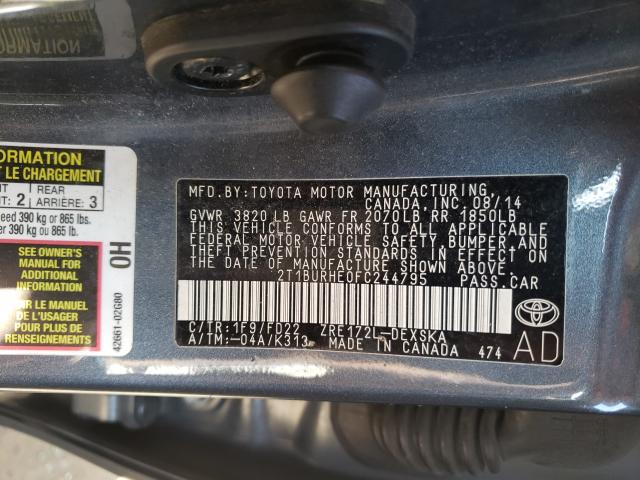 Photo 9 VIN: 2T1BURHE0FC244795 - TOYOTA COROLLA L 