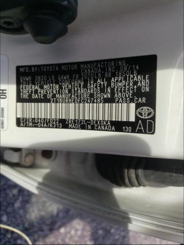 Photo 9 VIN: 2T1BURHE0FC247485 - TOYOTA COROLLA L 