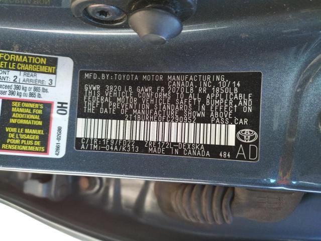 Photo 9 VIN: 2T1BURHE0FC290952 - TOYOTA COROLLA L 