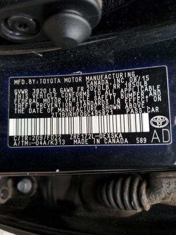 Photo 11 VIN: 2T1BURHE0GC495821 - TOYOTA COROLLA L 