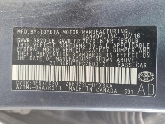 Photo 11 VIN: 2T1BURHE0HC780312 - TOYOTA COROLLA 