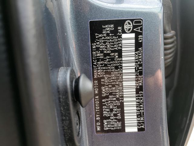 Photo 9 VIN: 2T1BURHE0HC901226 - TOYOTA COROLLA L 