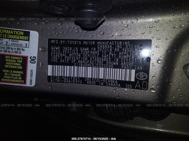 Photo 8 VIN: 2T1BURHE0JC055590 - TOYOTA COROLLA 