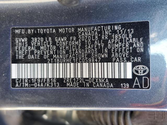 Photo 11 VIN: 2T1BURHE1EC059847 - TOYOTA COROLLA L 