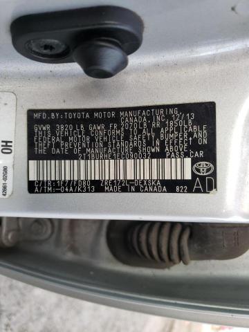 Photo 9 VIN: 2T1BURHE1EC090032 - TOYOTA COROLLA L 