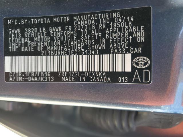 Photo 11 VIN: 2T1BURHE1EC161343 - TOYOTA COROLLA 